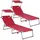 CASARIA Sonnenliege 190 x 60 x 30 cm Rot