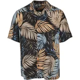 URBAN CLASSICS Viscose Aop Resort Kurzarmhemd Palmfront S