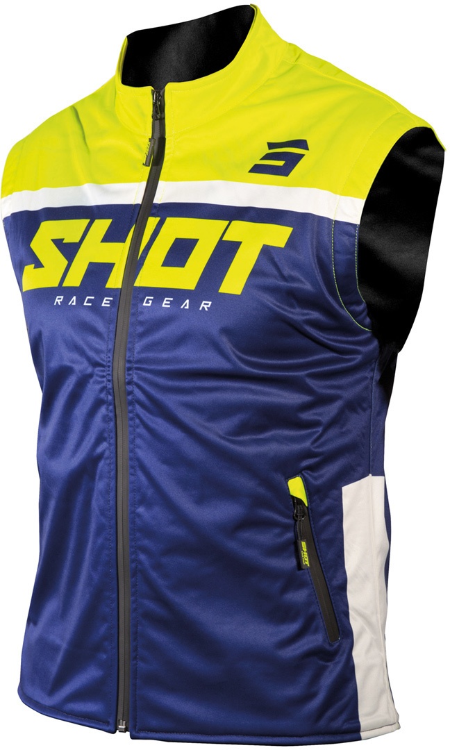 Shot Bodywarmer Lite 2.0 Motorcross Vest, blauw-geel, 2XL Voorman