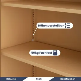 Jan Nowak Vitrinenschrank abschließbar AMELIA Glastüren, 185 x 90 x 40 cm, Wohnzimmer, Wohnwände, Vitrinenschränke