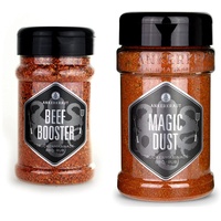 Ankerkraut Beef Booster, Rub Brisket und Steak Gewürz, Gewürzmischung für Fleisch, 230g im Streuer & Magic Dust, 230g im Streuer, BBQ-Rub Grillmarinade, Gewürzmischung zum Zubereiten von Fleisch