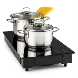 Klarstein VariCook Domino Induktionskochfeld Doppelkochfeld 3100W Glaskeramik Schwarz