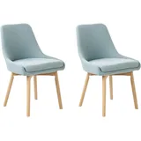Esszimmerstuhl 2er Set MELFORT Hellblau