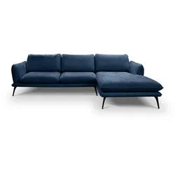 Ecksofa Portimao Stoff Blau Ocean