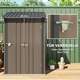 Outsunny Gerätehaus 1 x 1,03 m Braun