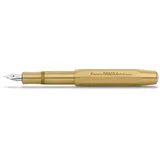 KAWECO BRASS SPORT Füllhalter I Premium Messing Füllfederhalter für Tintenpatronen mit hochwertiger Stahlfeder I Luxus Sport Füller 13 cm I Federbreite: F (Fein)