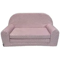 FORTISLINE Kindersofa Kindersofa MINI Kindercouch W455 Plüsch rosa