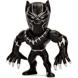 Jada Toys Marvel Black Panther Figur aus Die-cast, 10 cm, Sammelfigur, Druckguss, schwarz
