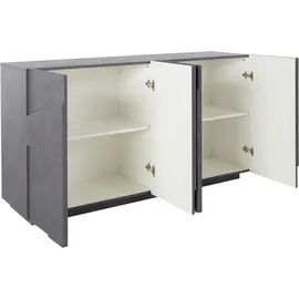 Home Affaire Sideboard 162,5 x 44 x 86 cm Grau