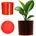 13 Farben glänzenden in zylindrischer Form Kräutertopf Blumenvase Übertopf Pflanzkübel Pflanzentopf 14 rot