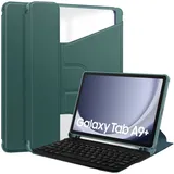 Lobwerk 3in1 Set Tastatur für Samsung Galaxy Tab A9+ Plus 2023 X210/X215 Weiß/Schwarz