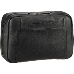 Porsche Design Roadster Leather Washbag L  in Black (5.6 Liter), Kulturbeutel