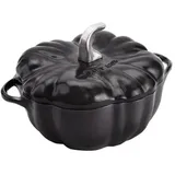 STAUB Kürbis Gusseisen COCOTTE, Mattschwarz, 24 cm, Edelstahl Eisen Silber KNOB