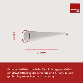 POWER INN Schultütenkissen ca. 70 cm | Zuckertüten Innenkissen