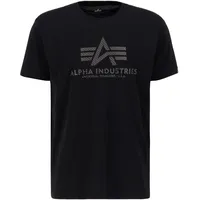 Alpha Industries T-Shirt mit Label-Print, Black, S,