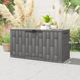 Outsunny Gartenbox 227 l 106,5 x 43 x 54,5 cm Grau