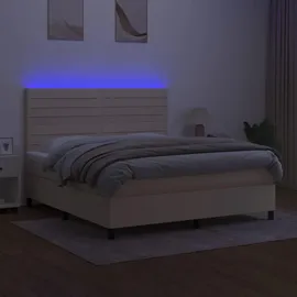 vidaXL Boxspringbett 180 x 200 cm Creme