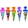 Livepac Office 5x Schultüte/Zuckertüte/Länge: 25cm / rund / 5 verschiedene Motive
