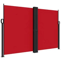 vidaXL Seitenmarkise 160 x 1200 cm Rot Stahl