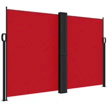 vidaXL Seitenmarkise 160 x 1200 cm Rot Stahl