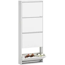Homcom Schuhschrank 55 x 15 x 139,5 cm weiß / weiß
