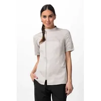 Chef Works® Damenkochjacke VARKALA Flex Serie nachhaltig, Reisverschluss, Beige, Größe L