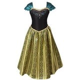 ELSA & ANNA Prinzessin Kleid Mädchen – Eiskönigin – Prinzessinnenkostüm – Mädchen Kleid für Partys, Geburtstage, Fasching, Karneval und Halloween – Prinzessin Kostüm Mädchen – 4-5 Jahre (FBA-ANNA1)