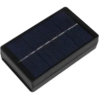 Solarpanel-Ladegerät, 1W 4V tragbare Solarpanel Ladedose für AA/AAA-Batterie Schwarz für Fernreisen und alle Outdoor-Aktivitäten Wandern und Camping