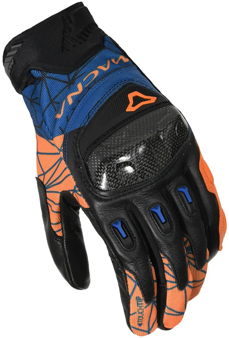 Macna Rocco Motorrad Handschuhe, schwarz-orange, Größe 3XL für Männer