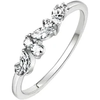 VIVANCE Fingerring VIVANCE "375 Weißgold Zirkonia weiß" Gr. 52, weiß, Fingerringe, Damen, 052 (16,6), Gold, Fingerring