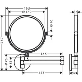 Hansgrohe Axor Universal Circular Rasierspiegel - Edelstahl