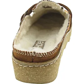 ROHDE Damen, Frauen, Hausschuhe,warm gefüttert,verbandschuhe,therapieschuhe,Klett-Hausschuhe,Cuoio,40 EU / 6.5 UK - 40 EU