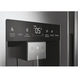 Haier - Amerikanischer kühlschrank 90,5 cm, 601 l, belüftet, platin HSW59F18EIMM