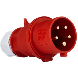 BALS ELEKTROTECHNIK CEE Stecker 32A 5P 400V 6h, Bals Art. Nr. 2148, rot, Schutzart IP 44