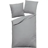 Traumschlaf Uni Flanell silber 200 x 200 cm + 2 x 80 x 80 cm