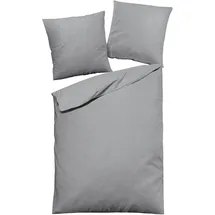 Traumschlaf Uni Flanell silber 200 x 200 cm + 2 x 80 x 80 cm
