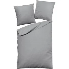Traumschlaf Uni Flanell silber 200 x 200 cm + 2 x 80 x 80 cm