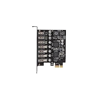 Vikye 7-Port-PCIE-Erweiterungskarte mit USB 3.2 GEN1 5 Gbit/s Hochgeschwindigkeitsübertragung, Stabile Stromversorgung für Win XP, Win 7, Win 8, Win 10, Win 11,