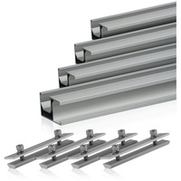 Zelsius Universal Aluminium Montageschienen Set für Solaranlagen, 8-teilig, Aluprofil