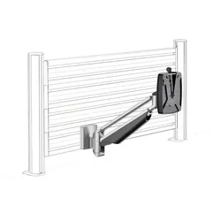 Novus Clu SlatWall Monitorhalterung schwenkbar, silber (990+1079+000)
