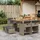 vidaXL Garten-Essgruppe 9-tlg. Grau
