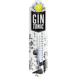 Nostalgic-Art Raumthermometer Retro Metall-Thermometer Innen Analog – Gin Tonic