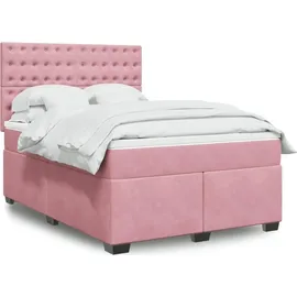 vidaXL Boxspringbett 140 x 200 cm Rosa