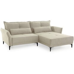 Ecksofa Tropea Stoff Beige Hellbeige