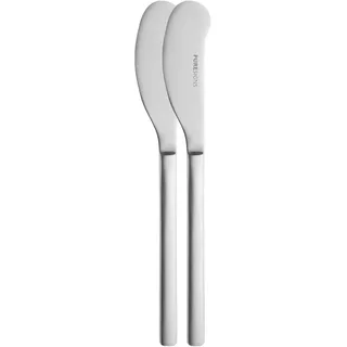 Puresigns Buttermesser ONE Extra 2 Stück Matt Silber