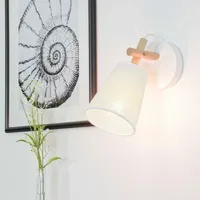 Licht-Erlebnisse Wandleuchte VAIO Weiß Holz E27 - Gr.: onesize