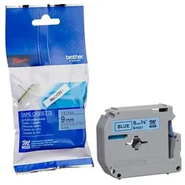 Brother Schriftband MK-521BZ blau auf schwarz 0,9cm x 8m