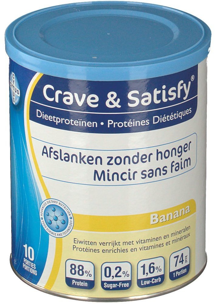 CRAVE & SATISFY Protéines Diététique Banane 200 g Poudre