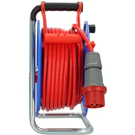 Brennenstuhl Garant CEE 1 IP44 Kabeltrommel (25m Kabel in signalrot, aus Spezialkunststoff, Einsatz im Außenbereich, Made in Germany)