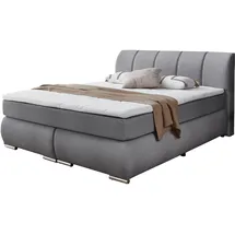 'massivart' Boxspringbett 180 x 200 cm H2 Grau